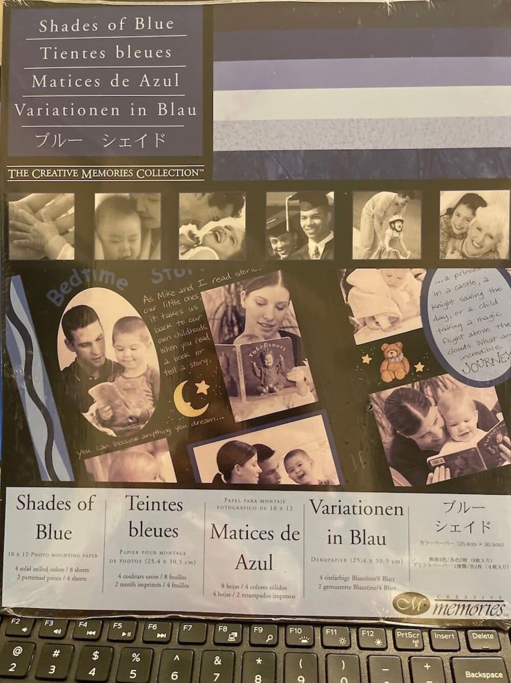 Creative Memories Shades of Blue Paper: 10"x12" Photo Mounting 12 sheets